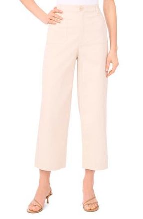Halogen Patch Pocket Crop Twill Pants in Moonbeam at Nordstrom Rack, Size X-Small