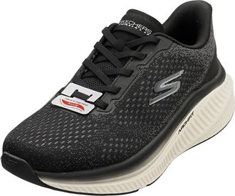 Skechers Womens Go Walk Max Cushioning Arch Fit Roslyn Sneaker, Black Textile/White Trim, 7.5 UK