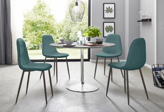 Inosign Essgruppe Set, 5 Stk. tlg. mit rundem Tisch im Zement-Optik