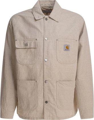 Carhartt Work in Progress Jassen, Heren, Beige, L, Katoen, Sullivan Jacket