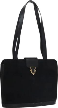 Celine Pre-owned Shoulder Bags, female, Black, Size: ONE SIZE Pre-owned Suede Shoulder Bag