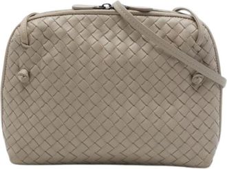 Bottega Veneta Pre-owned Nodini Cross Body Bag - Dames - Vintage Schoudertas - Grijs - ONE Size - Leer - Vintage
