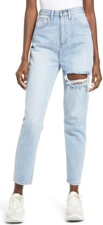 endless rose Ripped High Waist Ankle Jeans in Denim at Nordstrom, Size 25