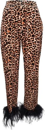 Giulia N. Giulia N Polyester Elastane Trousers - Brown/Black