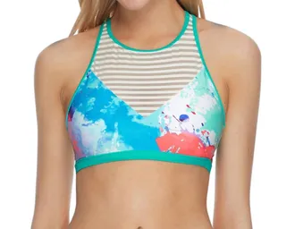 Body Glove Fearless High Neck Bikini Top In Dreams