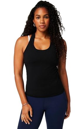 Fabletics Womens Feather Tech+ Racerback Tank in Black at Nordstrom, Size Xx-Large