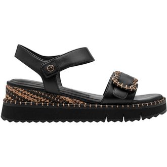 Tamaris Sandalen met sleehak, in leer