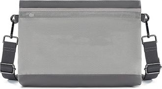 Generic Shoulder Bag Waterproof, Unisex Messenger Bag, Sports and Fashionable Storage Bag, Suitable for Shopping and Friends Gathering (Gray-002,24.5 x 4 x 15