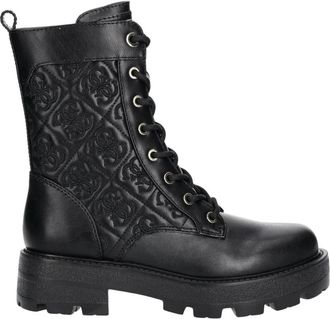 Guess Yancee Enkellaars - Dames - Veterlaarzen - Zwart - 40 EU - Leer - Schoenen