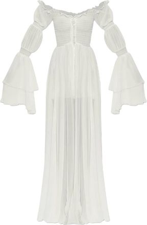 Blumarine Abito con ruches - Bianco