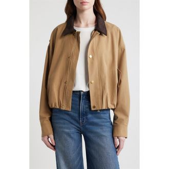 Frame Denim The Cord Collar Barn Jacket in Camel at Nordstrom, Size X-Small
