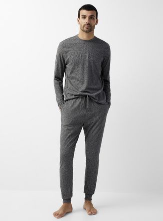 Le 31 Mens Solid organic cotton lounge joggers