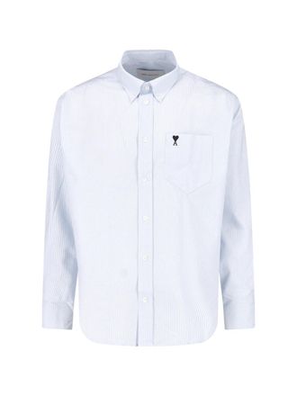 Ami Light Blue Ami De Caur Cotton Shirt