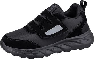 Generic Womens Sneakers Spring Lightweight Hiking Shoes Comfortable Breathable Sports Footwear for Men and Women Elderly Walking Shoes (Black, 5)