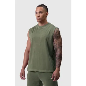 ASRV Tech Essential Relaxed Cutoff Tank in Faded Olive at Nordstrom, Size X-Large