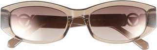 Guess 54mm Oval Sunglasses in Light Brown /Brown Mirror at Nordstrom Rack