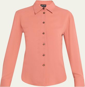 Giorgio Armani Silk Slim Button-Down Blouse