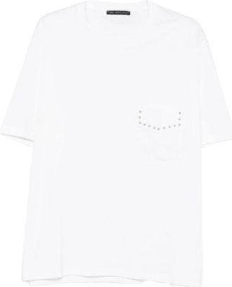 low brand Logo-patch T-shirt - Heren - T-shirts - Wit - L - Katoen - Tops