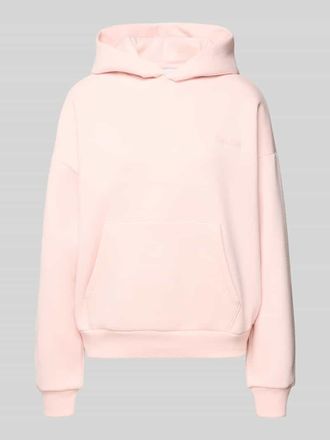 Review Hoodie mit Logo-Print und K&auml;nguru-Tasche in Rose, Gr&ouml;&szlig;e XL