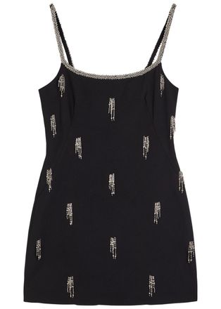 SIMKHAI Amy Embellished Crepe Mini Dress - Black - 10 (UK14 / L)