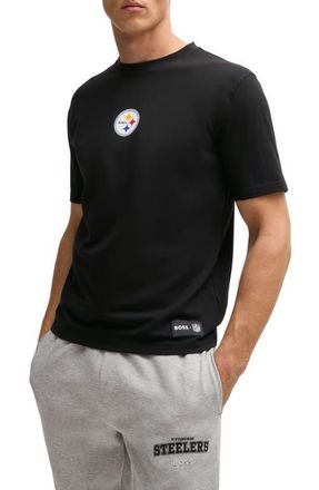 BOSS x NFL Stretch Cotton Graphic T-Shirt in Pittsburgh Steelers - Black at Nordstrom, Size Xx-Large