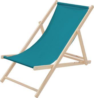 ECD Germany Ecd Germany - Silla De Playa Madera De Pino 3 Posiciones De Reclinaci&oacute;n Plegable Tumbona Tradicional De Sol Para Jard&iacute;n O Balc&oacute;n Verde Oscuro Impermea