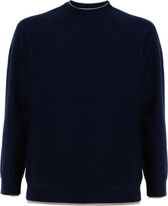 Eleventy Trui - Heren - Ronde hals truien - Blauw - L - Truien & Vesten