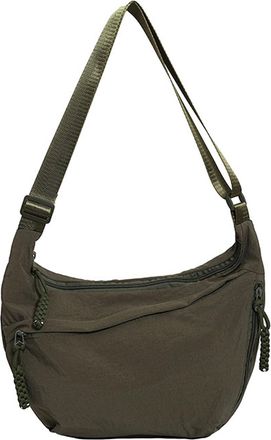 Generic Nylon Crescent Bag for Women - Half Moon Dumpling Hobo Sling Crossbody Shoulder Bag with Multiple Pockets for Travel, Shopping and Work (F)