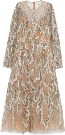 Elie Saab Abito in tulle con ricamo - Verde