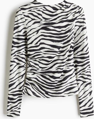 H&M Drapiertes Shirt - White