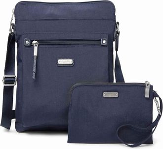 Baggallini Womens Go Bagg Crossbody Bag with RFID Wristlet