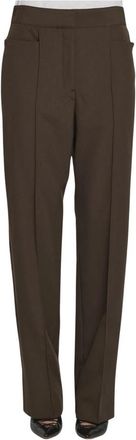 Christophe Lemaire Straight Broeken - Dames - Straight fit broeken - Bruin - M - Broeken