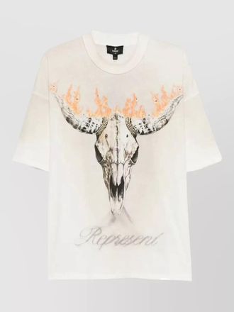 Represent western cowboys graphic crew neck t shirt