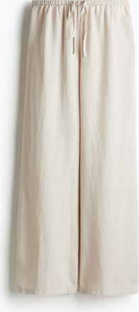 H&M Kordelzughose aus Leinenmix - Beige
