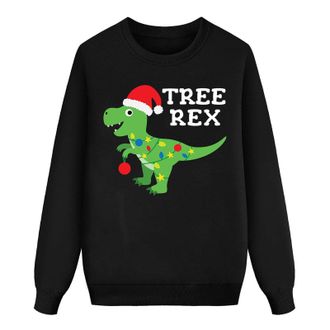 Generic Family Matching Christmas Sweatshirt, Long Sleeve Christmas Dinosaur Graphic Ugly Funny Jumpers Xmas Holiday Pullover Tops Fall Winter Clothes Sleepwe