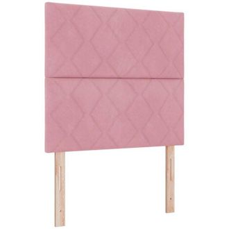 vidaXL Cama Tipo Box Spring Con Cabecera Rosa 90 X 200 Cm Terciopelo Vidaxl