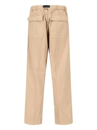 White Sand Mens Trousers Beige Cotone