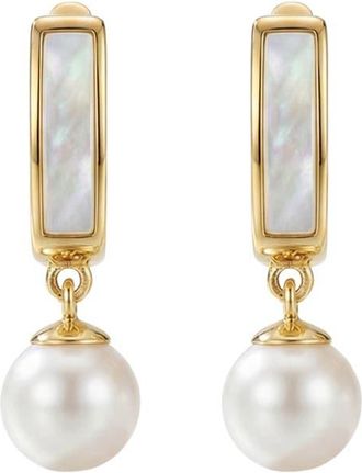 Argento Vivo Mother-of-Pearl & Cultured Pearl Drop Earrings in Gold at Nordstrom