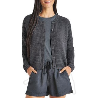 Splendid Miranda Crewneck Cardigan in Lead at Nordstrom Rack, Size Large