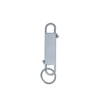 Rick Owens Keyrings, male, Gray, Size: ONE SIZE Stainless Steel Key Holder