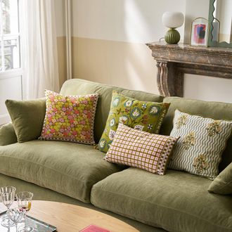 La Redoute Interieurs Vierkante kussenhoes, geborduurd katoen, JOLAINE