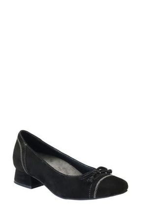 David Tate Heritage Cap Toe Pump in Black Suede at Nordstrom Rack, Size 9.5
