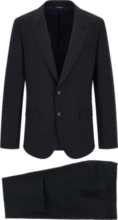 Dolce & Gabbana Blue Virgin Wool Two-Piece Mens Suit
