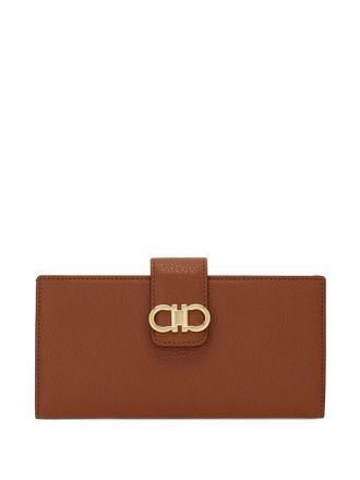 Ferragamo Brown Textured Logo Wallet