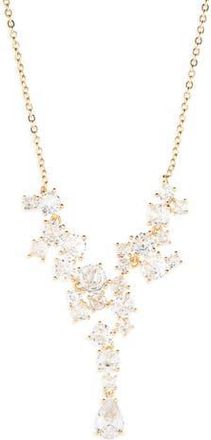 Nordstrom Rack Cubic Zirconia Cascade Necklace in Clear- Gold at Nordstrom Rack