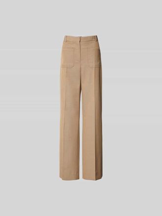 Victoria Beckham Straight Fit Hose aus Schurwolle in Hellbraun, Gr&ouml;&szlig;e XXS