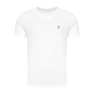 Guess Tops, Heren, Wit, XL, Katoen, V-hals T-shirt