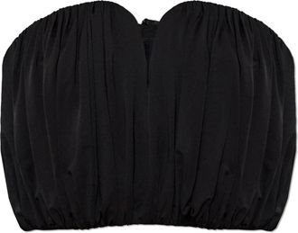 Self Portrait Top palabra de honor drapeado - Tops - Mujer - Negro - 2XS