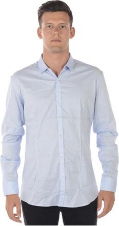 Daniele Alessandrini Formal Shirts, male, Blue, Size: 3XL Camicia Basica Collo Piccolo