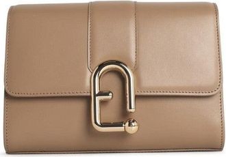 Furla Urban S Beige Leather Crossbody Bag